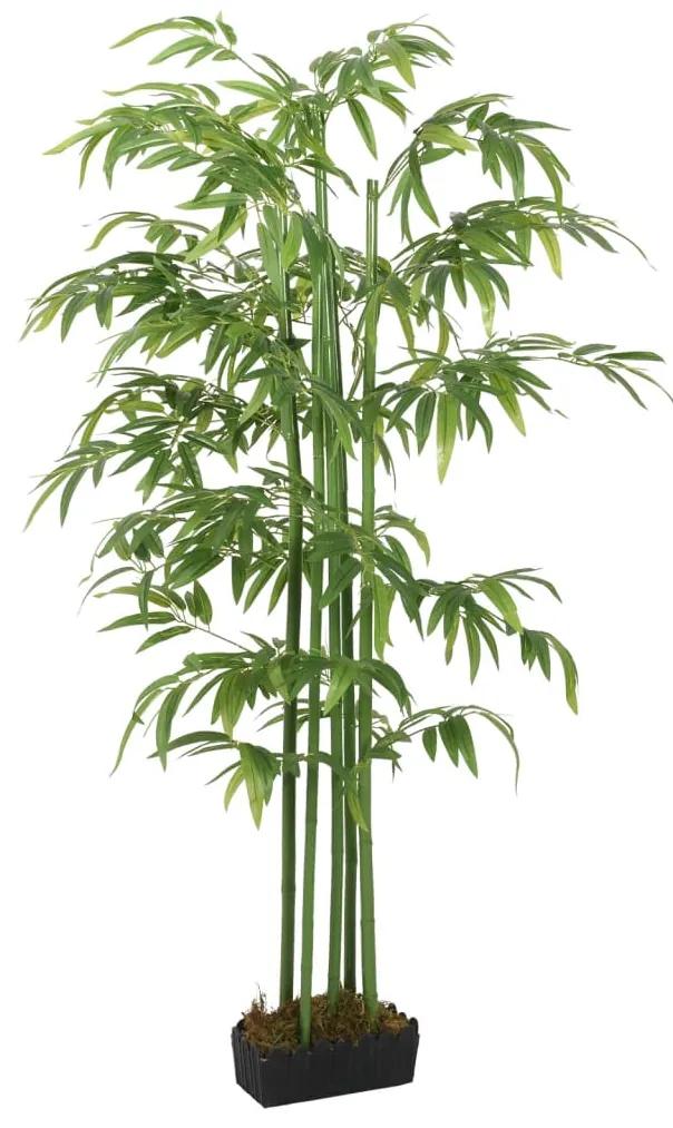 Albero Bambù Artificiale 864 Foglie 180 cm Verde