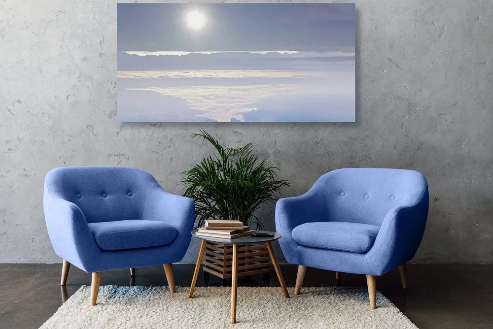 Quadro su tela – Sole sopra la montagna