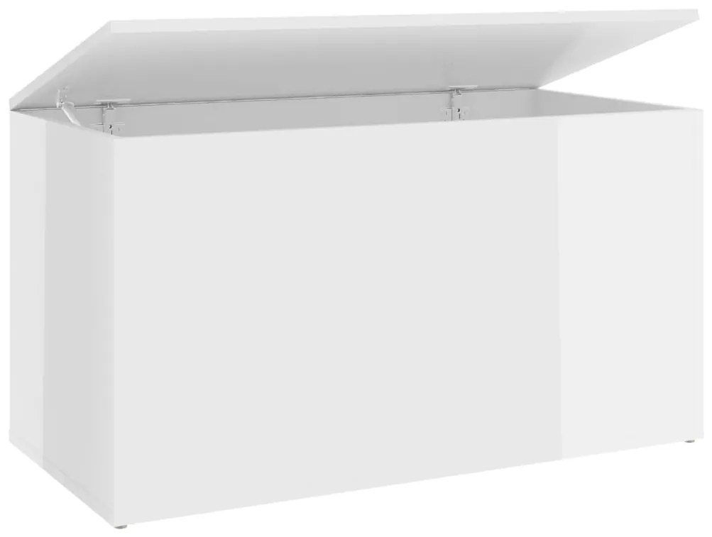 Baule bianco lucido 84x42x46 cm in truciolato