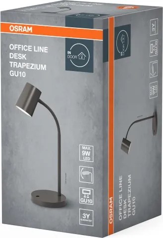 Osram - Lampada da scrivania DESK LINE 1xGU10/9W/230V grigia