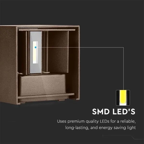 Applique LED da esterno LED/11W/230V 3000K IP65 marrone
