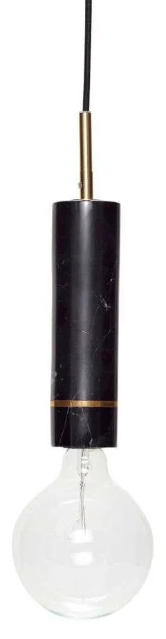 Hübsch - Elegant Lampada a Sospensione Marble Black/Brass Hübsch