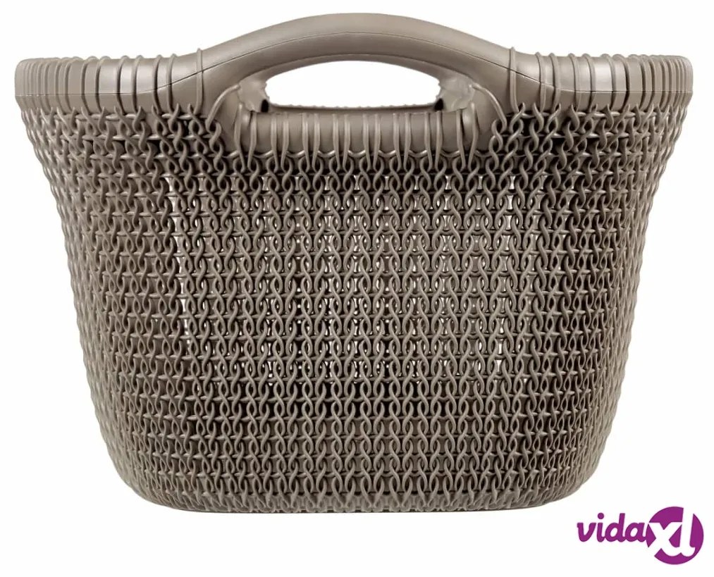 Curver Cesto Portabiancheria Knit 40 L Marrone Metallizzato