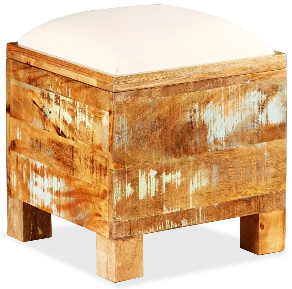 Cassapanca in legno massello di recupero 40x40x45 cm