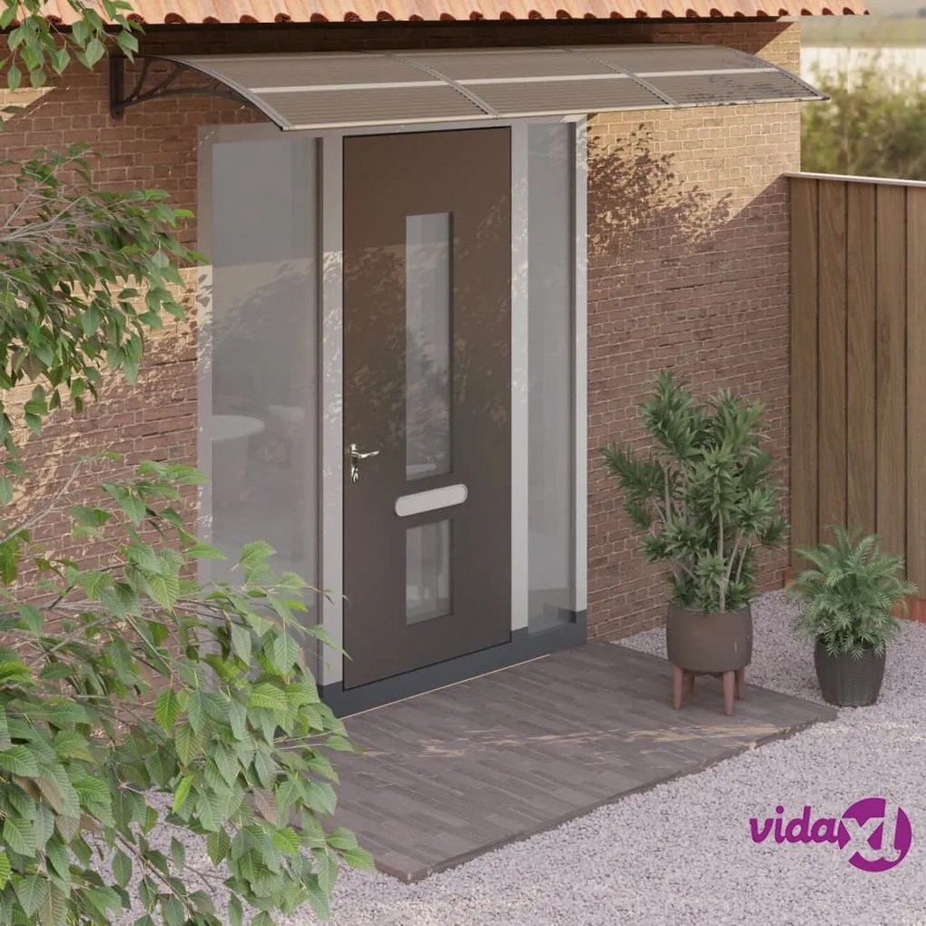 vidaXL Tettoia per Porta Nera 300x100 cm Policarbonato
