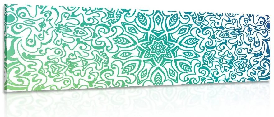 Stampa su tela – Mandala verde acqua