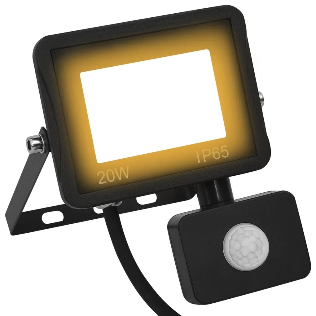 Faretto A Led Con Sensore 20 W Bianco Caldo /