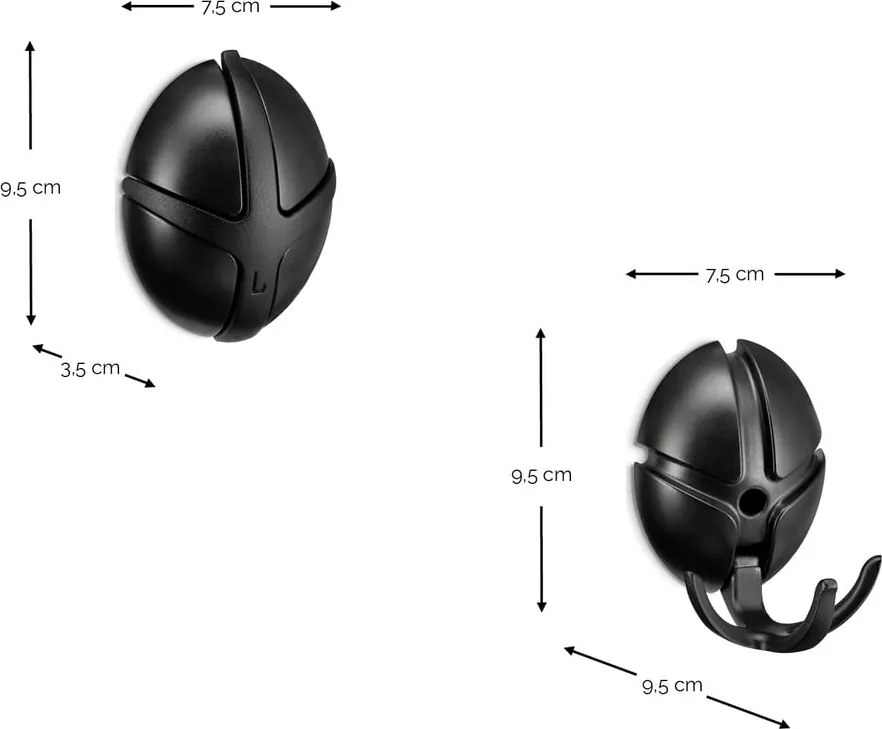Gancio da parete dorato in plastica Tick – Spinder Design