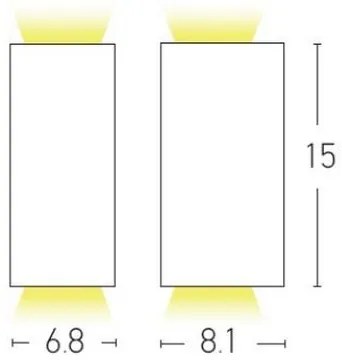 Zambelis E122 - Applique da esterno 2xGU10/15W/230V IP54 antracite