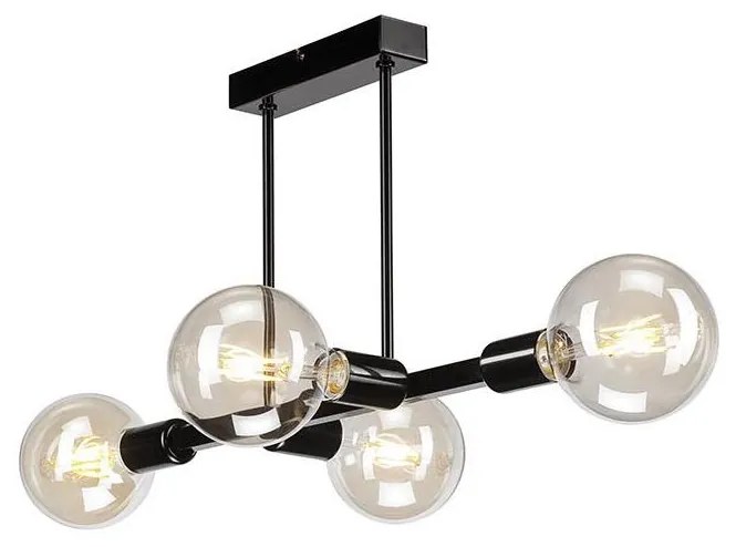 Lampadario su palo ASTRID 4xE27/60W/230V nero