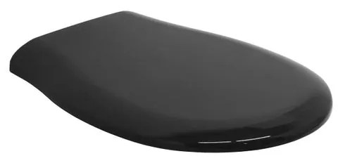 Copriwater SOFT irregolare originale per serie sanitari OLYMPIA CERAMICA con chiusura rallentata in resina nero lucido