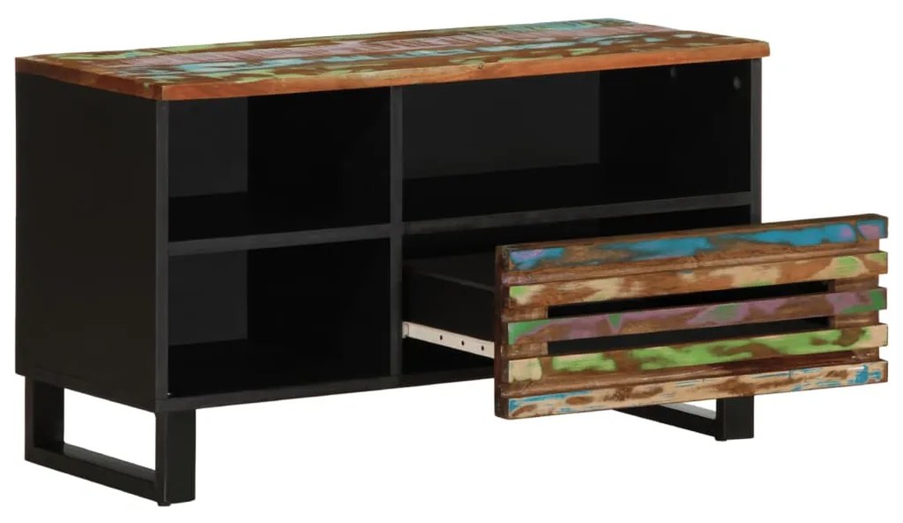 Mobile porta tv 80x34x46 cm in legno massello di acacia