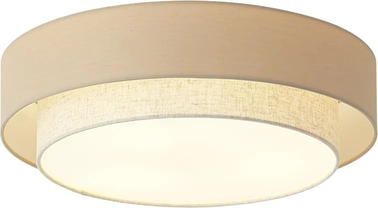 Plafoniera moderna beige 50cm 3 luci - Drum Duo