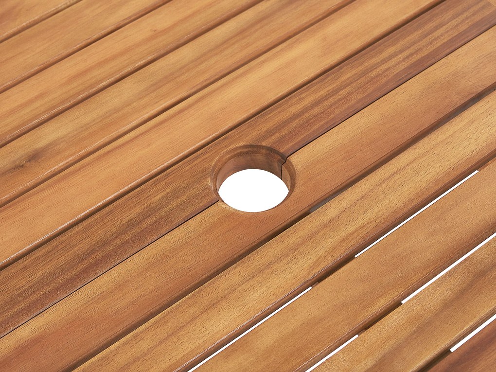 Tavolo da giardino legno chiaro 160/220 x 90 cm JAVA Beliani