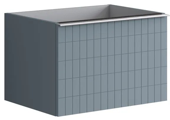 Mobile da bagno sotto lavabo Pixel grid blu laccato opaco L 60 x H 40 x P 45.5 cm 1 cassetto, lavabo non incluso