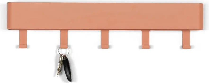 Attaccapanni da parete color salmone in metallo con scaffale 52 cm Dax Play – Spinder Design
