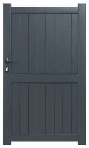 Cancelletto GARDENGATE Matisse Grigio in alluminio antracite H 179.6 x L 100 cm
