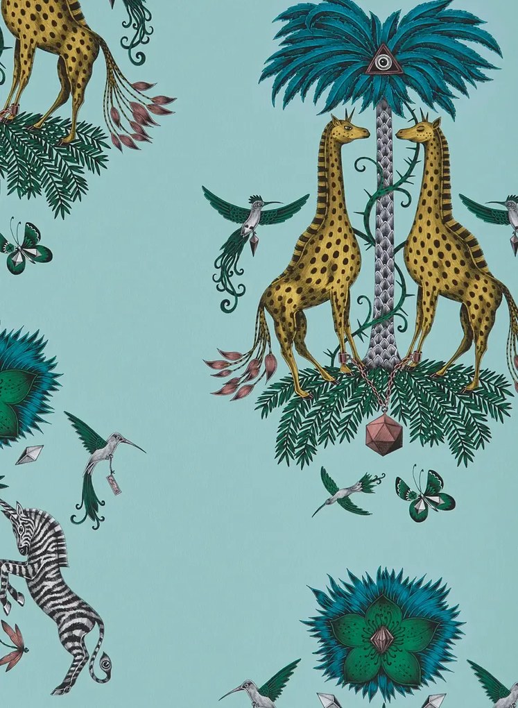 Clarke & Clarke Carta da parati Creatura - Turquoise