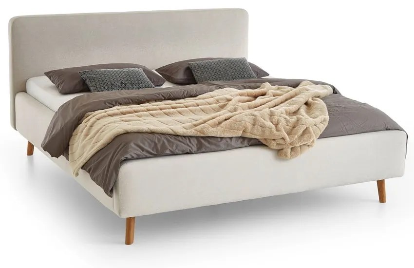 Letto matrimoniale imbottito color crema rete non inclusa 140x200 cm Mattis – Meise Möbel