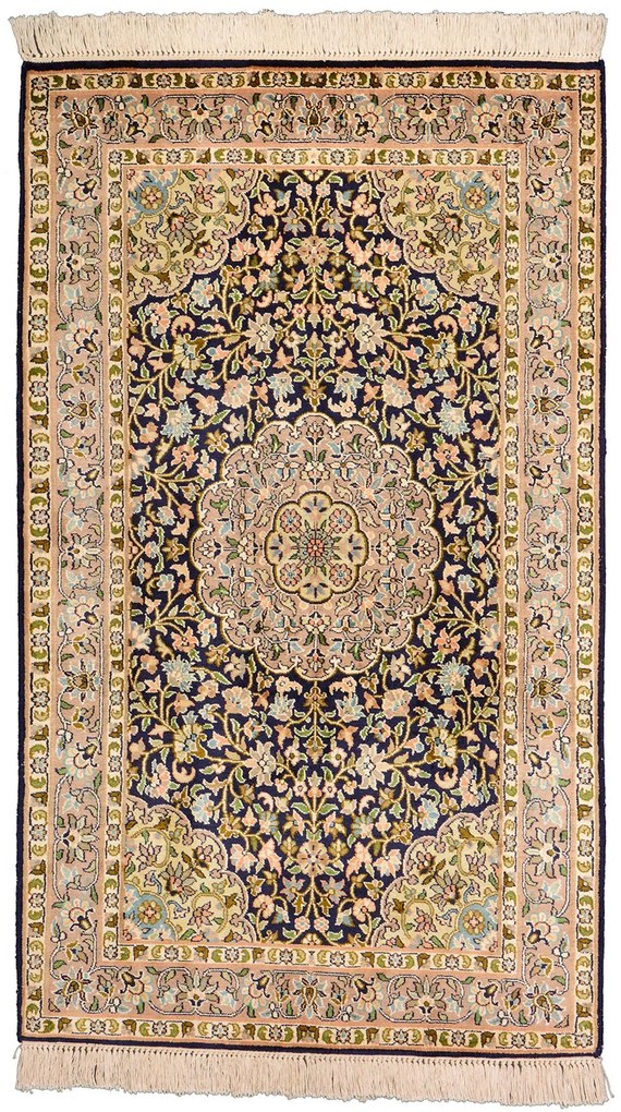 Cashmere Silk Tappeto orientale 80x130 Beige (Indian) Annodato A Mano