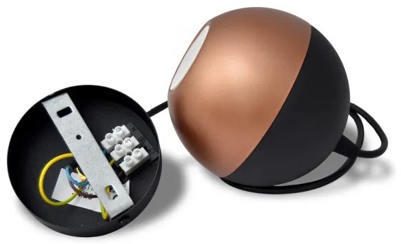 Lampadario LED a sospensione con filo MIDWAY 1xGU10/4,8W/230V nero/rame