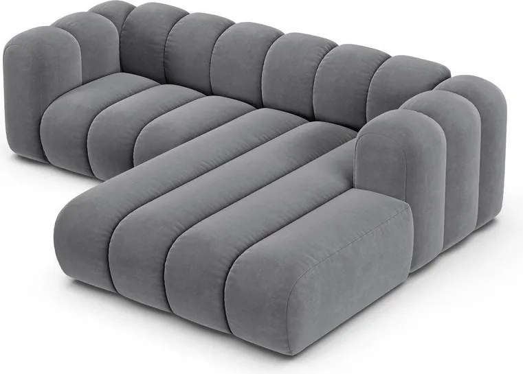 Divano angolare grigio ad angolo destro Lupine - Micadoni Home