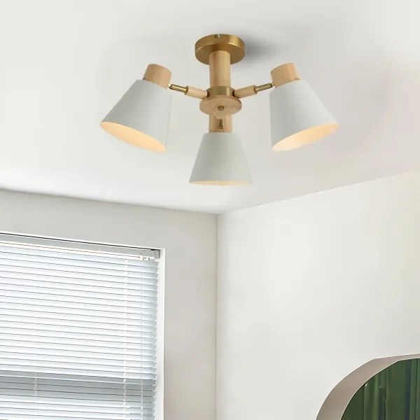 Brilagi - Lampadario a plafone LUND WOOD 3xE27/40W/230V Ø 50 cm legno