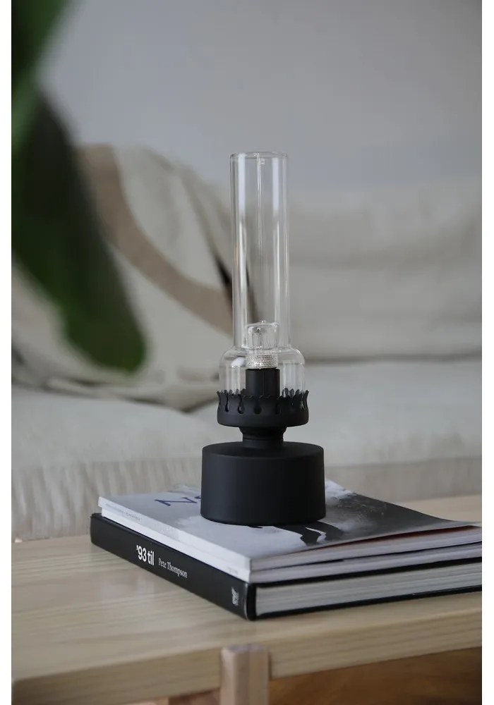 Lampada da tavolo nera con paralume in vetro (altezza totale 31 cm) Kandella – Markslöjd