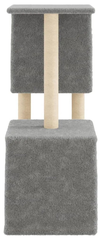 Albero per gatti con tiragraffi in sisal grigio chiaro 86 cm