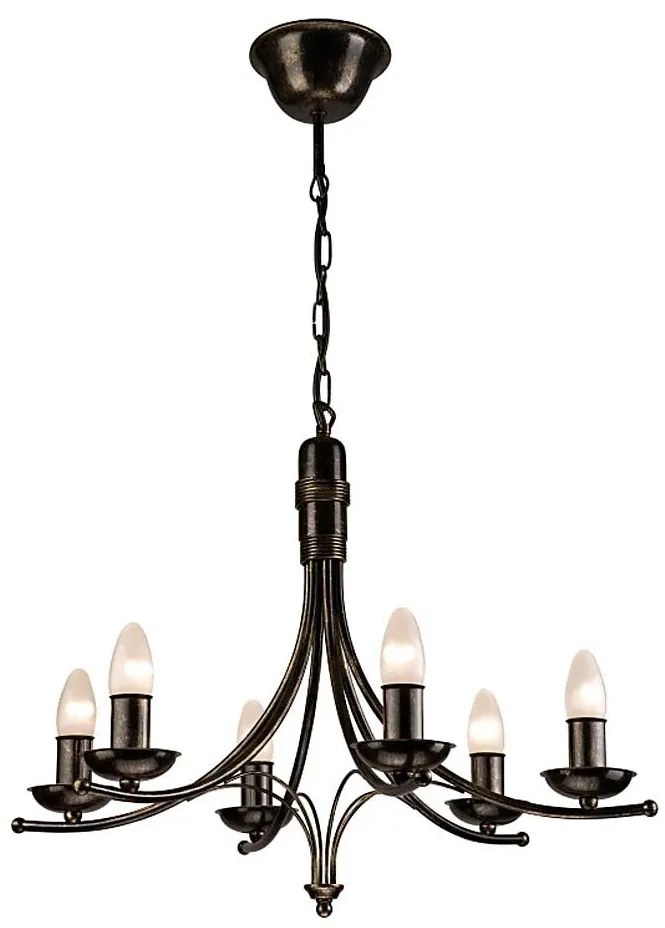 Lampadario a sospensione con catena LUCA 6xE14/40W/230V