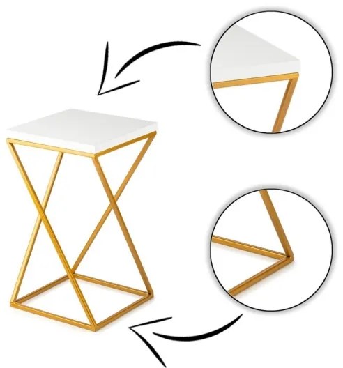 Portafiori LOFT 40x24 cm oro/bianco