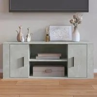 Mobile per TV Grigio Cemento 100x35x40 cm Legno Multistrato 823095