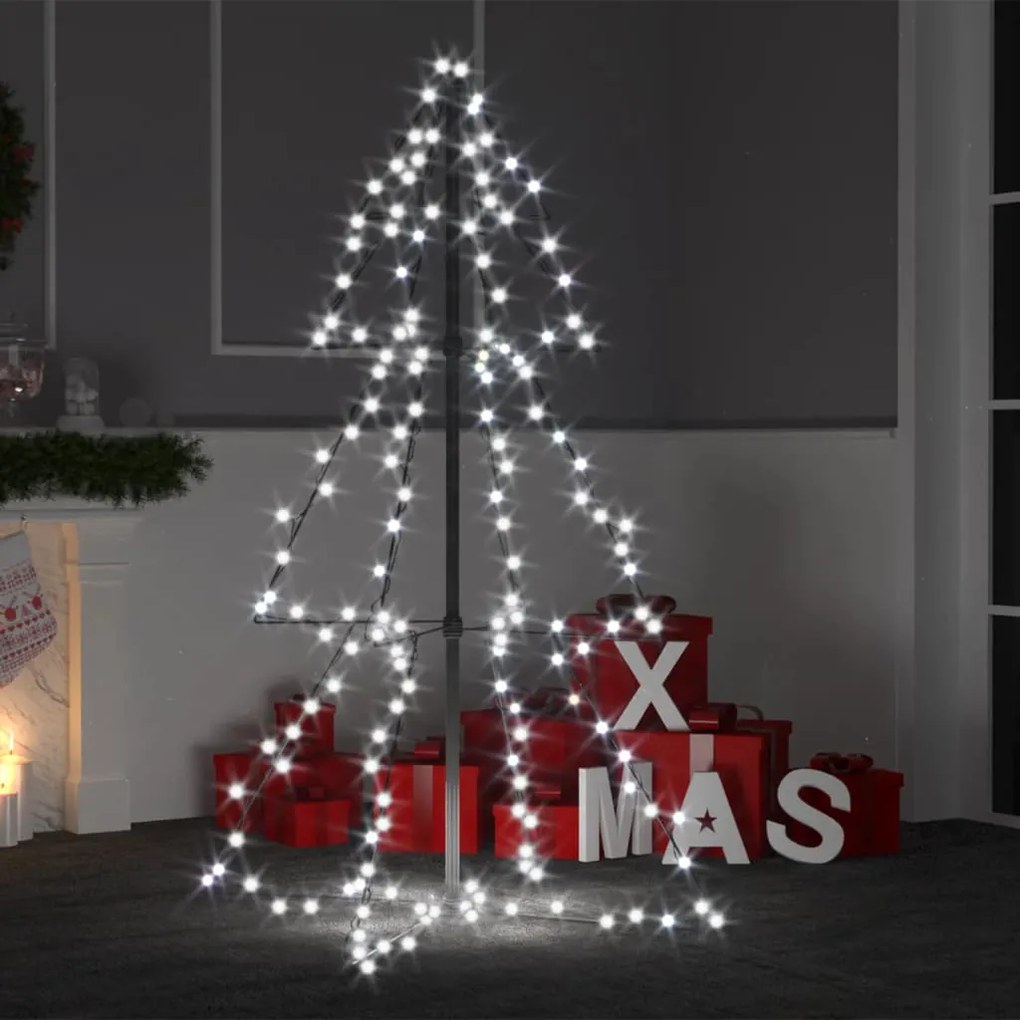 Albero Di Natale A Cono 160 Led Per Interni Esterni 78x120 Cm /