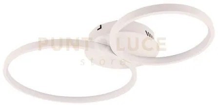 Plafoniera led fredy bianco 30w 4370lm cct 3000k 4000k 6500k 60x35,...