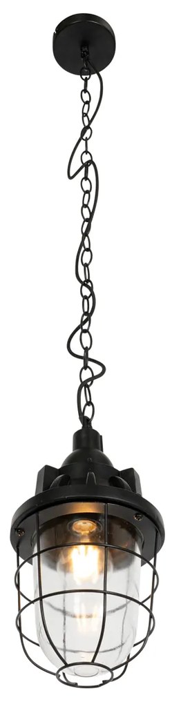 Set di 2 lampade a sospensione industriali nere - Cabin