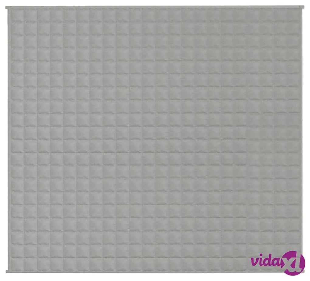 vidaXL Coperta Ponderata Grigia 200x230 cm 13 kg Tessuto