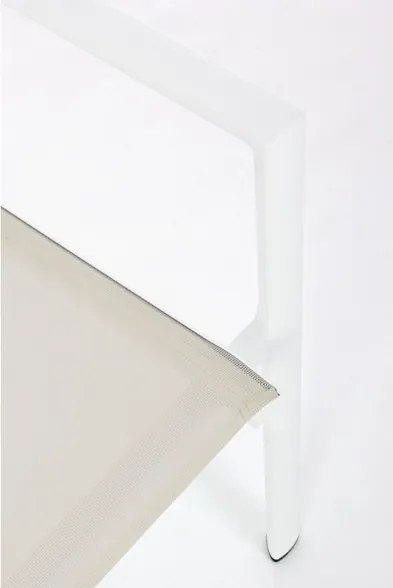 Sedia Da Esterno In Alluminio E Textilene Con Braccioli Konnor Bizzotto Bianca New CX24