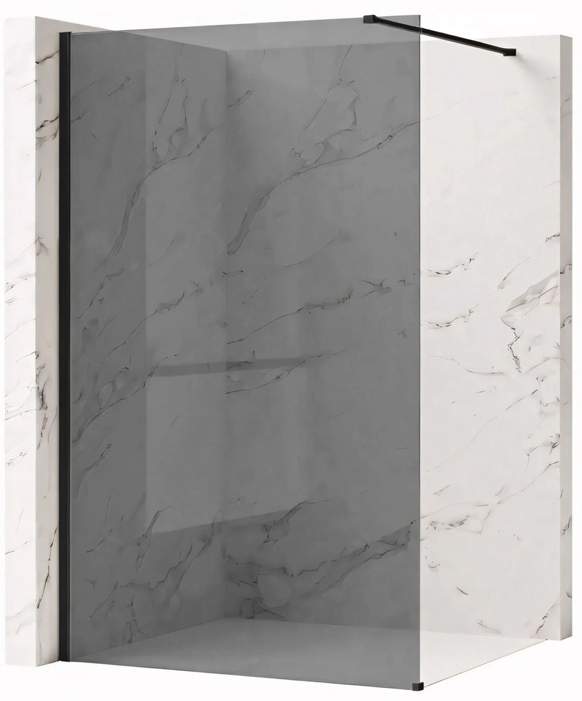 Parete doccia Rea Flexi Grey / Black 80