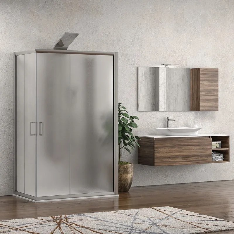 Box 3 lati 70x70x70 altezza 180 vetro opaco K410 - KAMALU