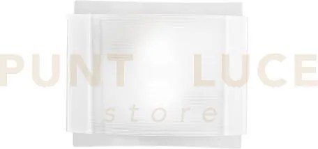 Plafoniera righe bianca 2 luci attacco e27 35x8x28cm con doppio vetro