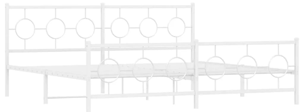 Giroletto con testiera e pediera metallo bianco 200x200 cm