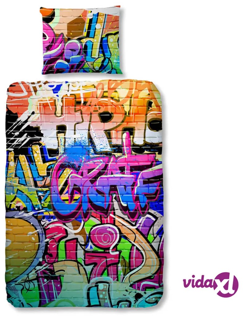 Good Morning Copripiumino 5481-P GRAFFITI 135x200 cm Multicolore