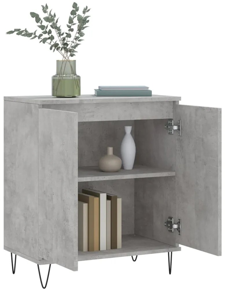 Credenza grigio cemento 60x35x70 cm in legno multistrato