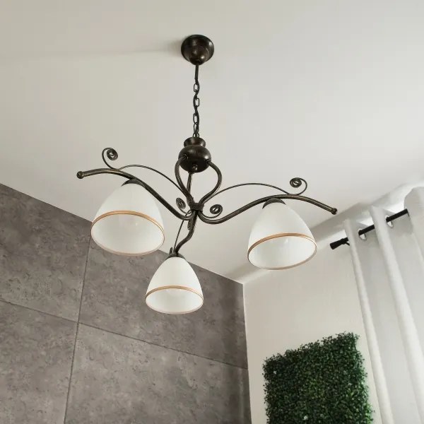 Lampadario a sospensione con catena RETRO II 3xE27/60W/230V