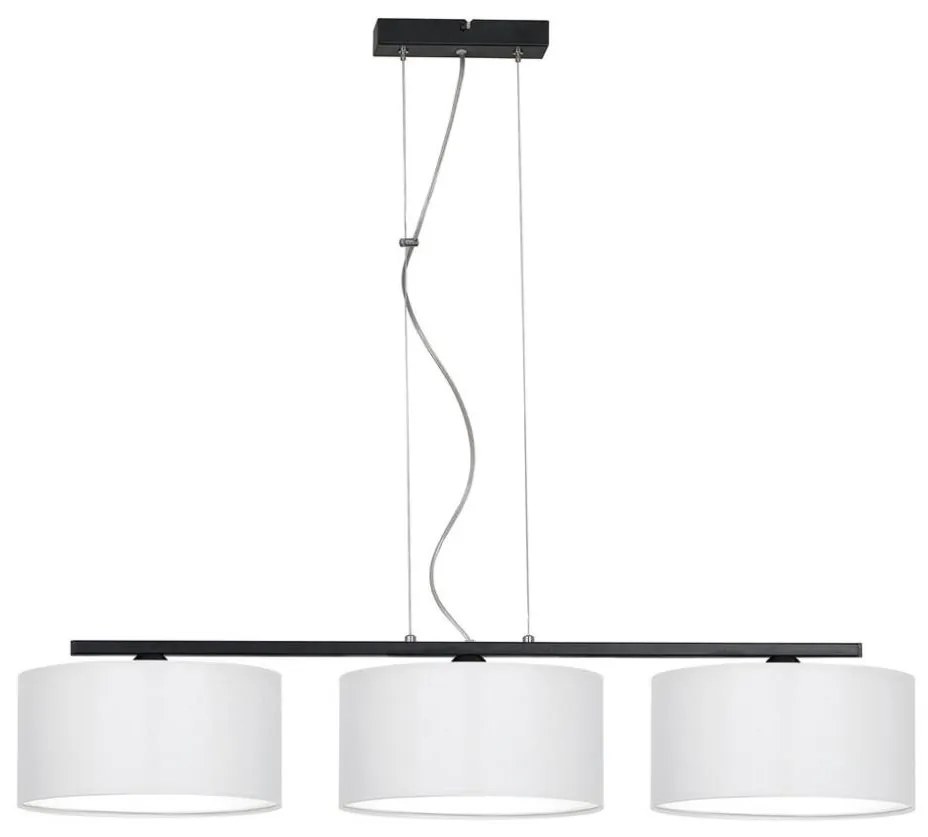 Lampadario a sospensione con filo ASTRA 3xE27/60W/230V bianco