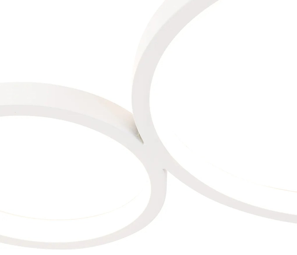 Plafoniera bianca con LED dimmerabile a 3 livelli 4 luci - Lupolo