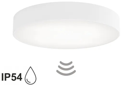 Plafoniera da bagno con sensore CLEO 4xE27/24W/230V Ø 50 cm IP54 bianco