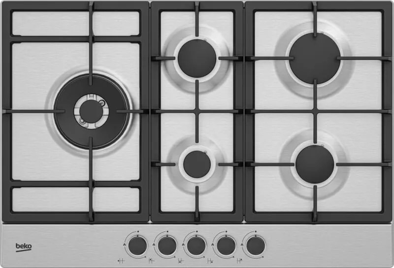 Beko - HIAL75225SXE Acciaio inox Da incasso 75 cm Gas 5 Fornello(i)