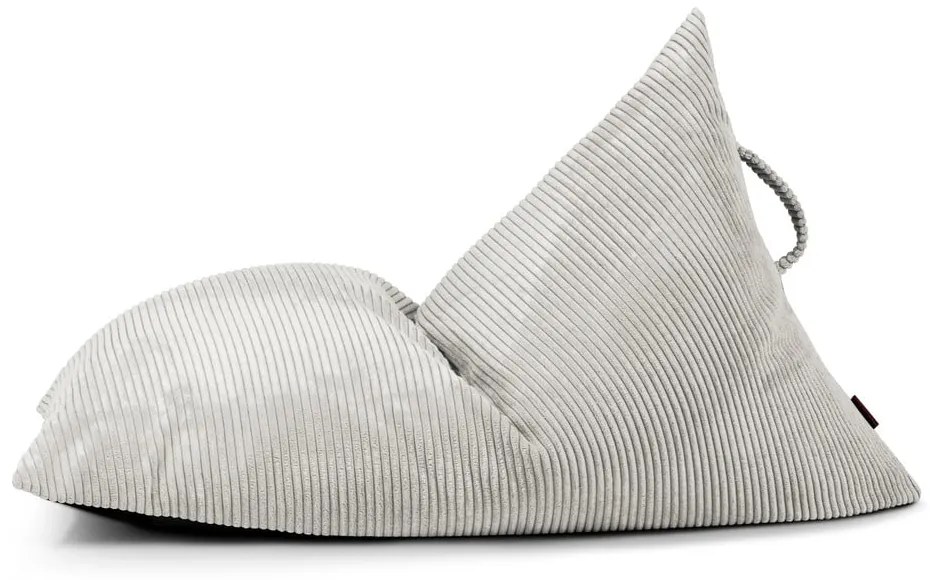 Pouf a sacco per bambini color crema con rivestimento in velluto a coste Razzy – SLOWDOWN