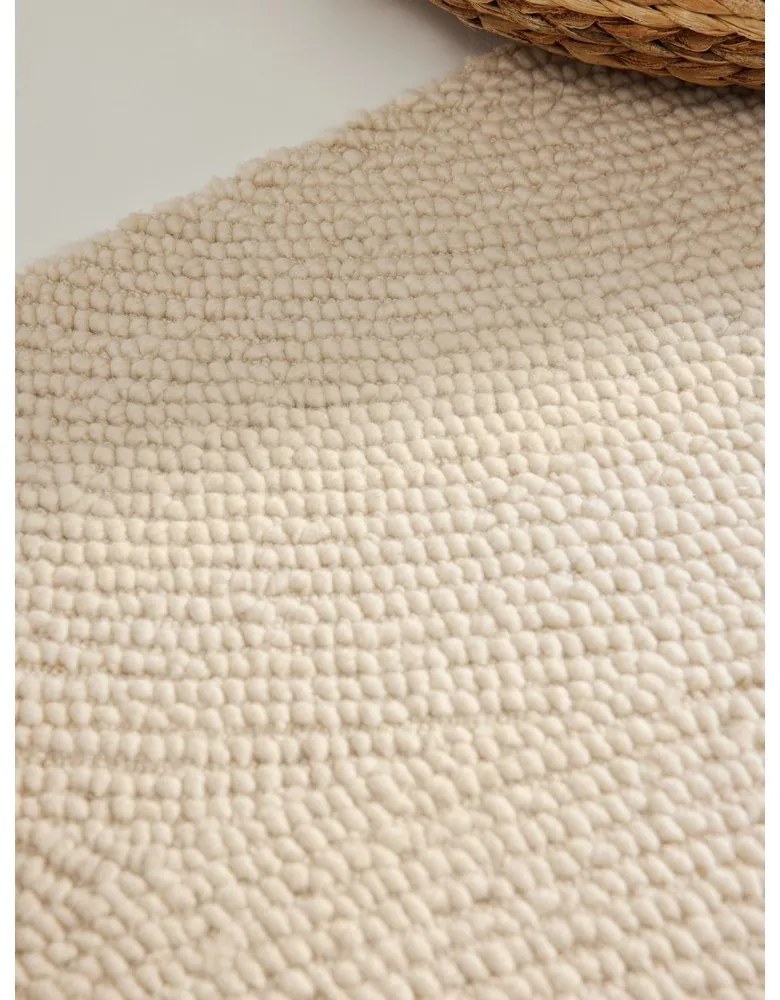 Passatoia colore naturale chiaro in lana tessuta a mano 80x300 cm Eleni Natural White – Hanse Home